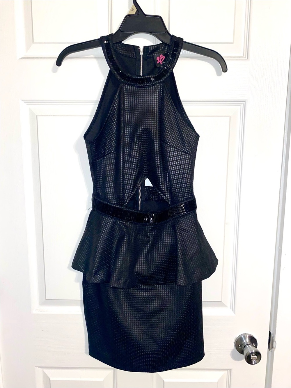 Textured Peplum Dress